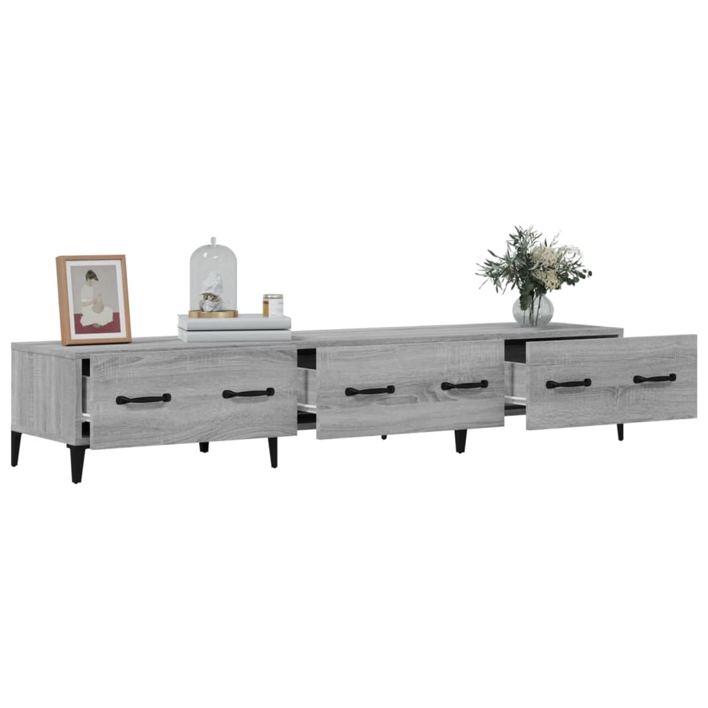 VidaXL Tv-meubel 150x34,5x30 cm bewerkt hout grijs sonoma eikenkleurig