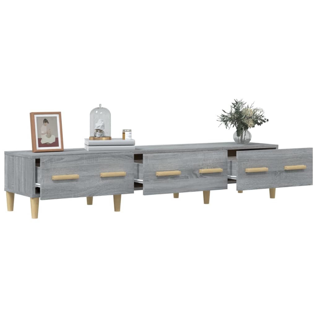 VidaXL Tv-meubel 150x34,5x30 cm bewerkt hout grijs sonoma eikenkleurig