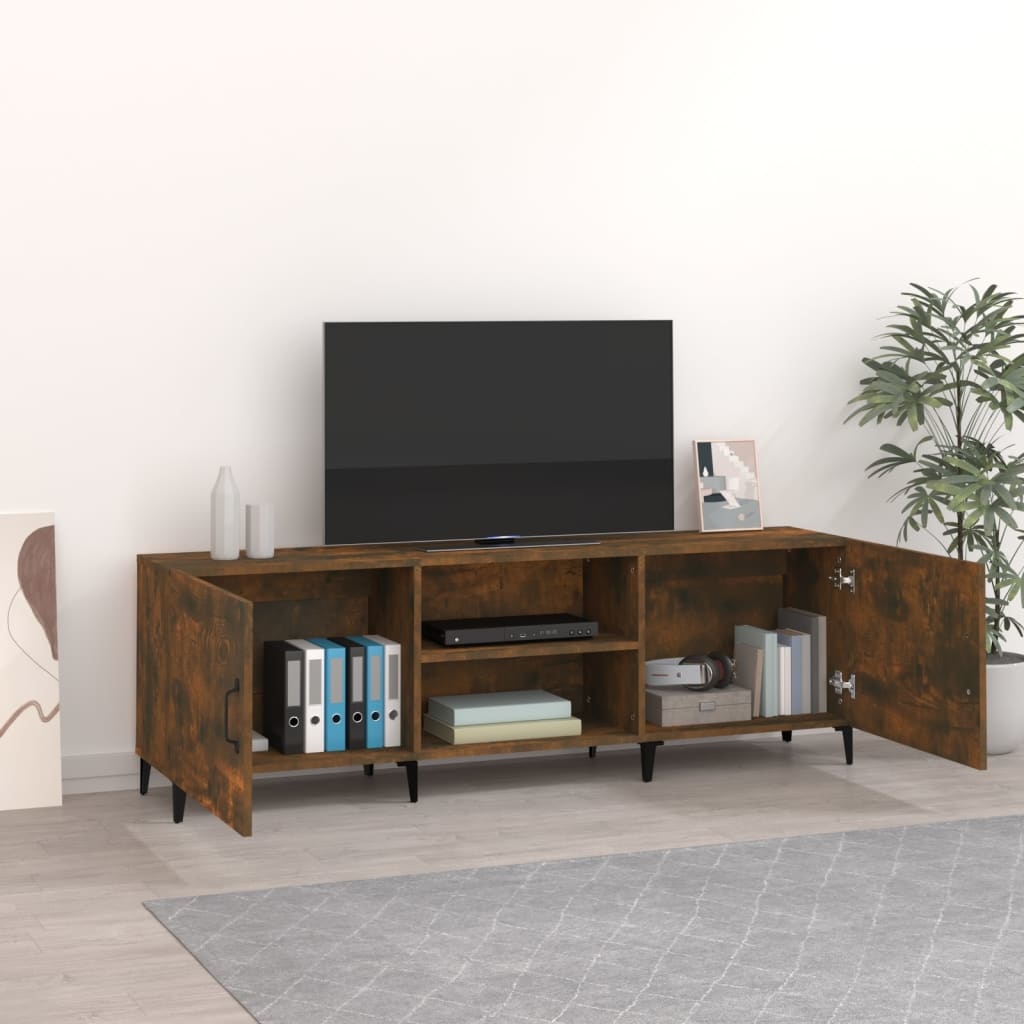 VidaXL Tv-meubel 150x30x50 cm bewerkt hout gerookt eikenkleurig