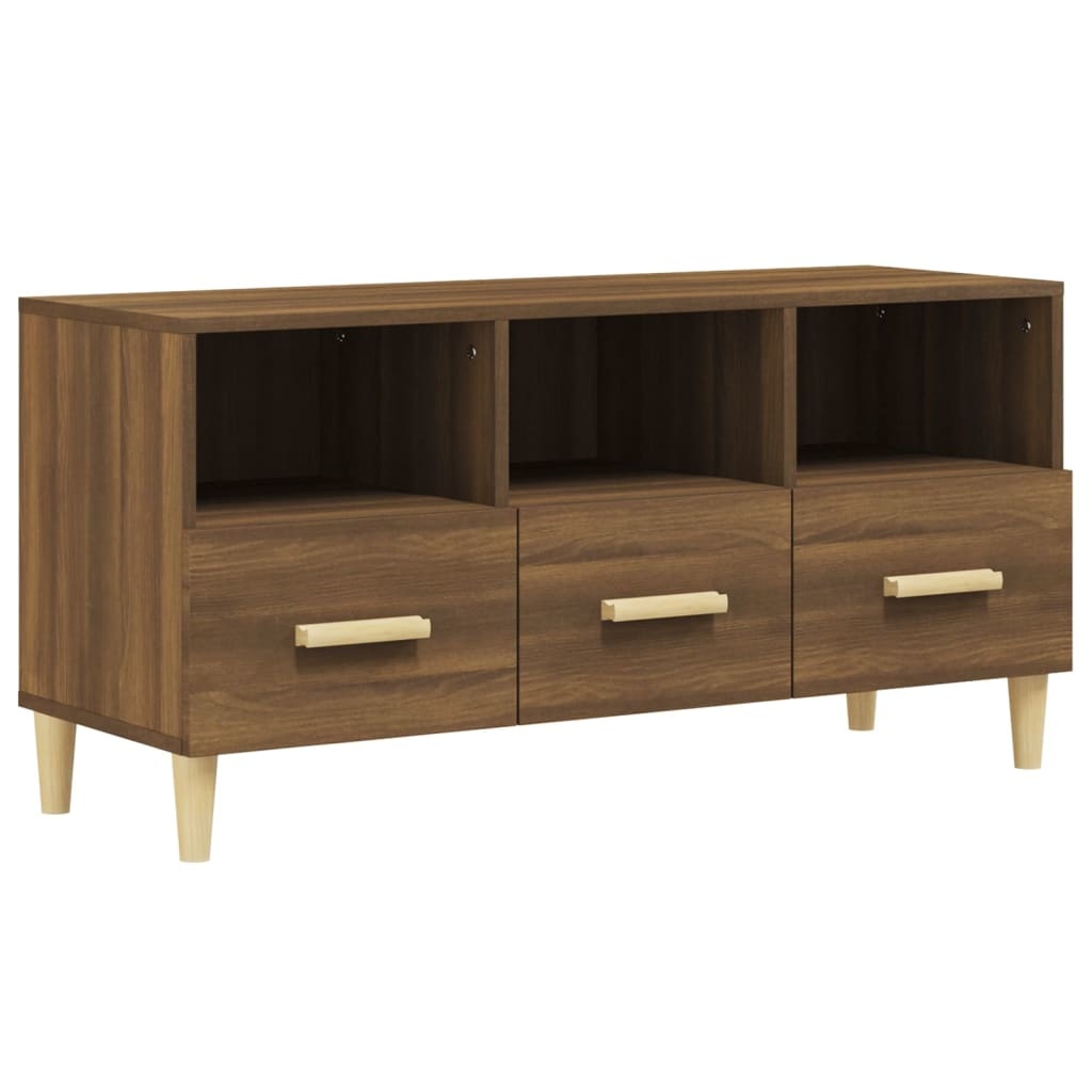 VidaXL Tv-meubel 102x36x50 cm bewerkt hout bruineikenkleurig