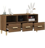 VidaXL Tv-meubel 102x36x50 cm bewerkt hout bruineikenkleurig