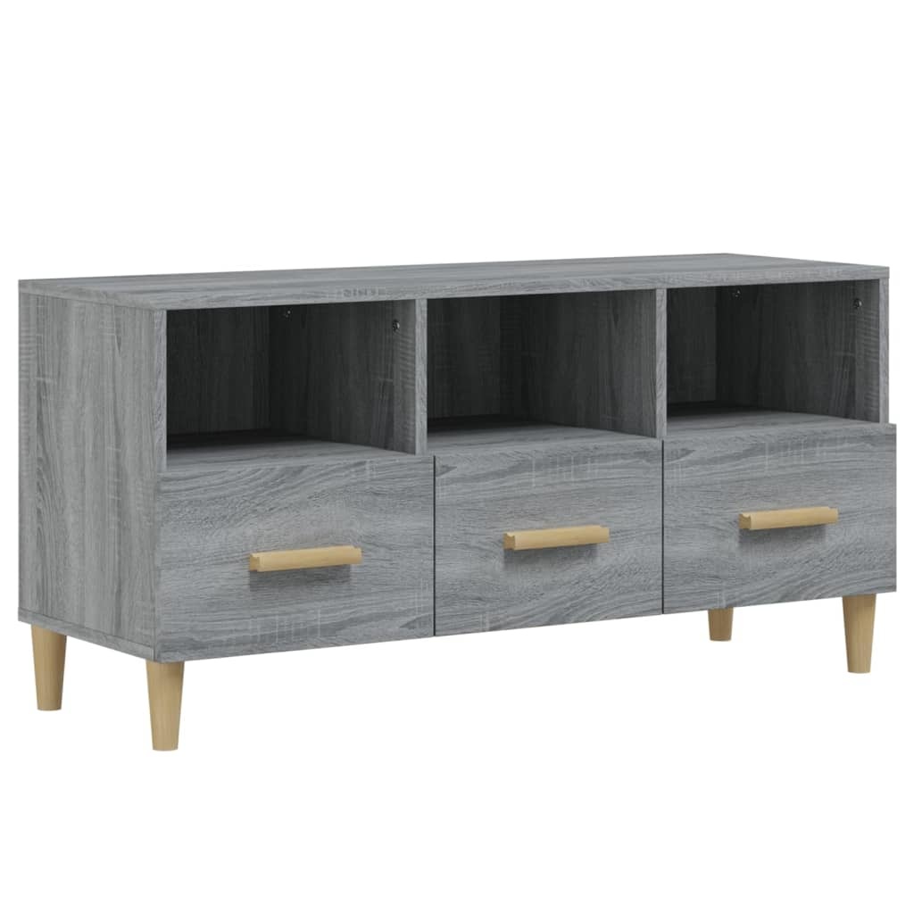 VidaXL Tv-meubel 102x36x50 cm bewerkt hout grijs sonoma eikenkleurig