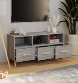 VidaXL Tv-meubel 102x36x50 cm bewerkt hout grijs sonoma eikenkleurig