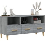 VidaXL Tv-meubel 102x36x50 cm bewerkt hout grijs sonoma eikenkleurig