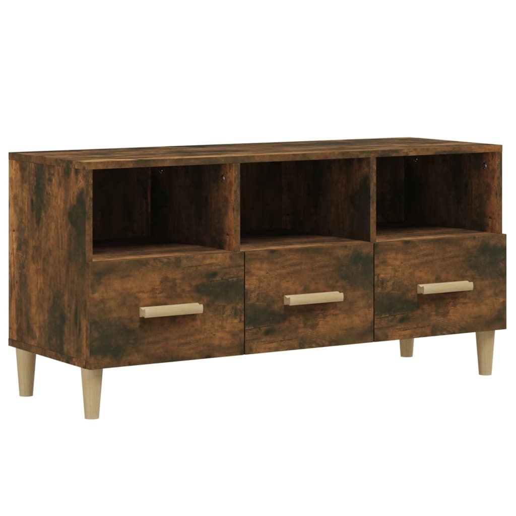 VidaXL Tv-meubel 102x36x50 cm bewerkt hout gerookt eikenkleurig