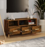 VidaXL Tv-meubel 102x36x50 cm bewerkt hout gerookt eikenkleurig
