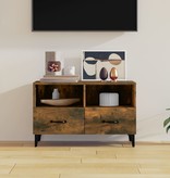 VidaXL Tv-meubel 80x36x50 cm bewerkt hout gerookt eikenkleurig