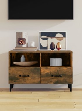 VidaXL Tv-meubel 80x36x50 cm bewerkt hout gerookt eikenkleurig
