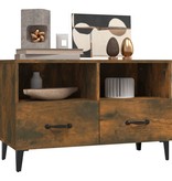 VidaXL Tv-meubel 80x36x50 cm bewerkt hout gerookt eikenkleurig
