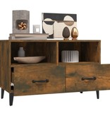 VidaXL Tv-meubel 80x36x50 cm bewerkt hout gerookt eikenkleurig