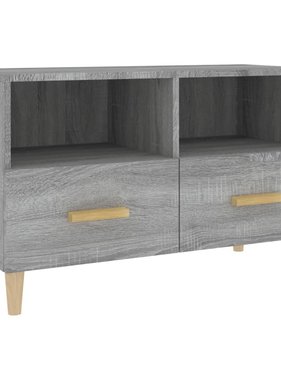 VidaXL Tv-meubel 80x36x50 cm bewerkt hout grijs sonoma eikenkleurig