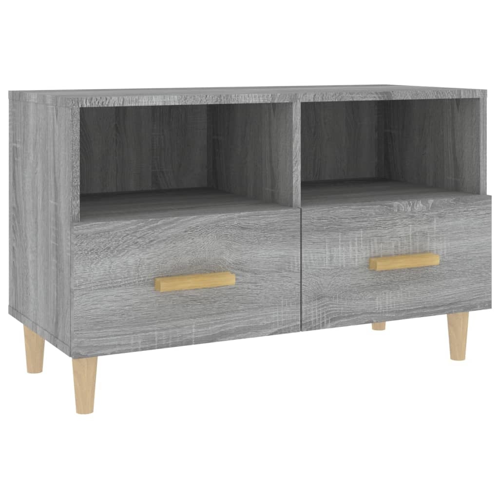 VidaXL Tv-meubel 80x36x50 cm bewerkt hout grijs sonoma eikenkleurig