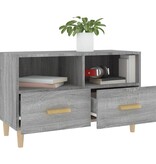 VidaXL Tv-meubel 80x36x50 cm bewerkt hout grijs sonoma eikenkleurig