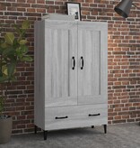 VidaXL Hoge kast 70x31x115 cm bewerkt hout grijs sonoma eikenkleurig
