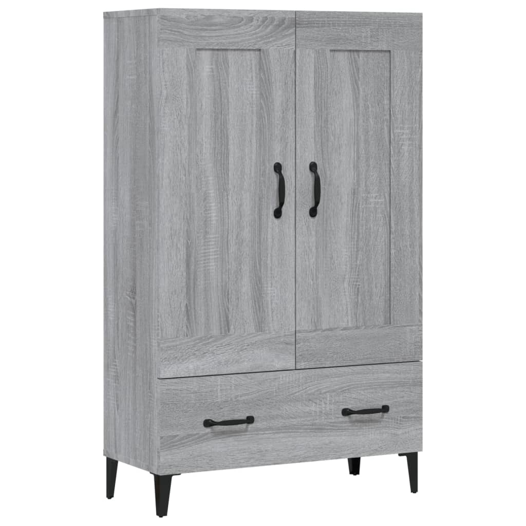 VidaXL Hoge kast 70x31x115 cm bewerkt hout grijs sonoma eikenkleurig