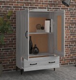 VidaXL Hoge kast 70x31x115 cm bewerkt hout grijs sonoma eikenkleurig