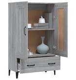 VidaXL Hoge kast 70x31x115 cm bewerkt hout grijs sonoma eikenkleurig