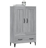 VidaXL Hoge kast 70x31x115 cm bewerkt hout grijs sonoma eikenkleurig
