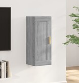 VidaXL Wandkast 35x34x90 cm bewerkt hout grijs sonoma eikenkleurig