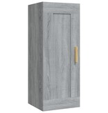 VidaXL Wandkast 35x34x90 cm bewerkt hout grijs sonoma eikenkleurig