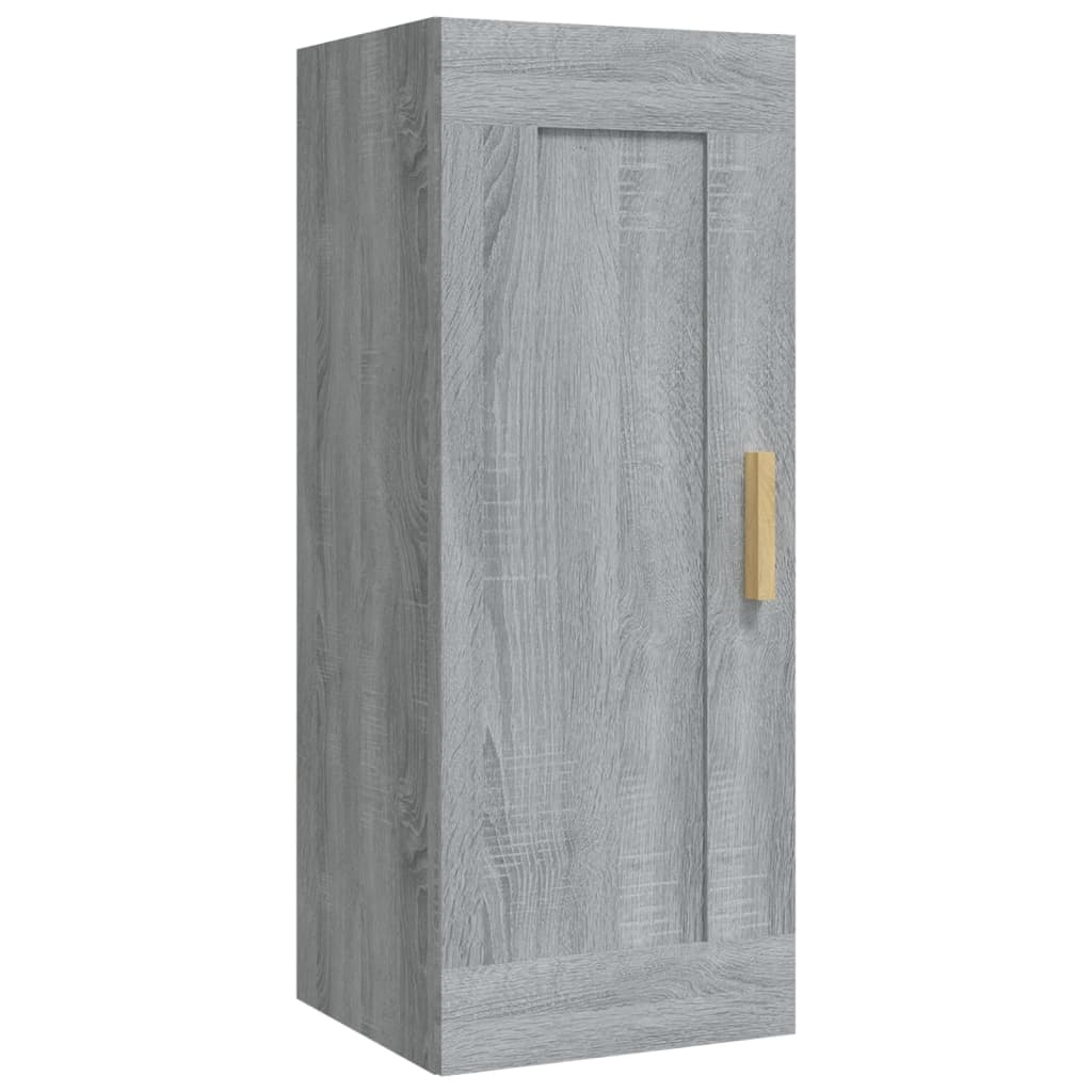 VidaXL Wandkast 35x34x90 cm bewerkt hout grijs sonoma eikenkleurig