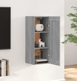 VidaXL Wandkast 35x34x90 cm bewerkt hout grijs sonoma eikenkleurig