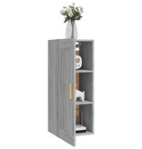VidaXL Wandkast 35x34x90 cm bewerkt hout grijs sonoma eikenkleurig