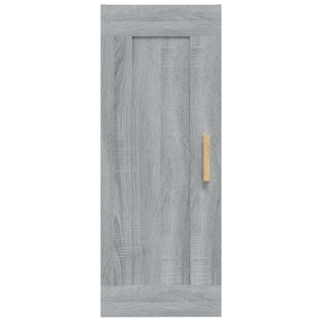 vidaXL Wandkast 35x34x90 cm bewerkt hout grijs sonoma eikenkleurig