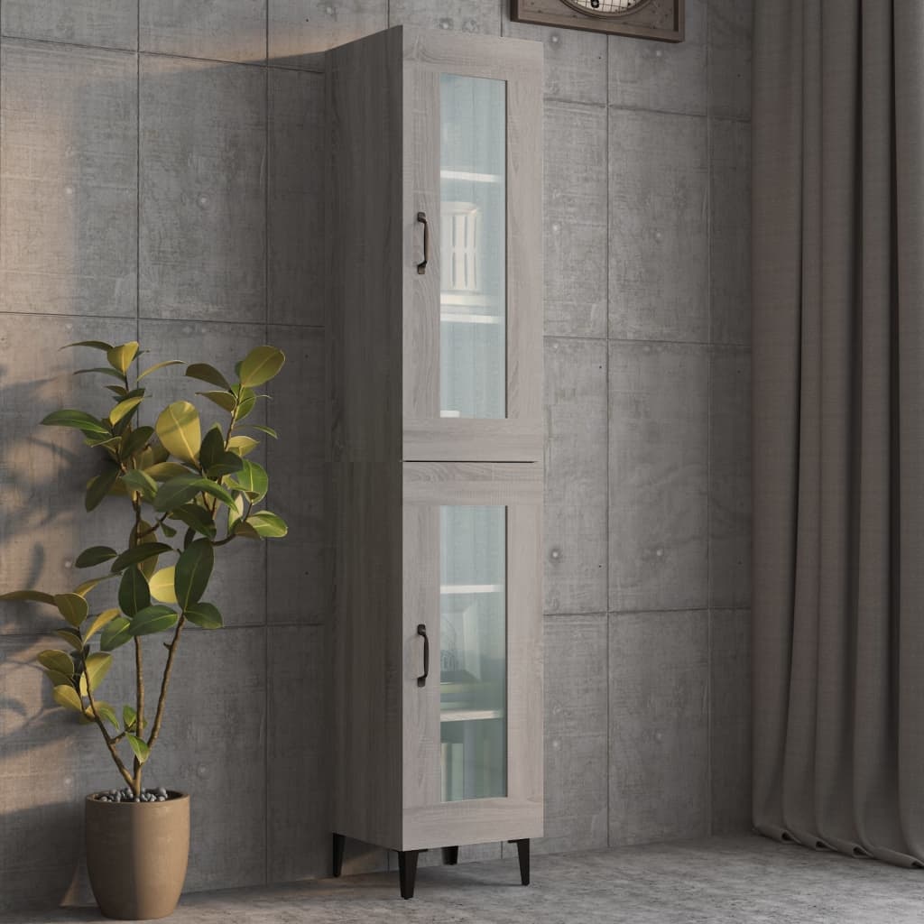 VidaXL Hangkast 34,5x34x90 cm grijs sonoma eikenkleurig