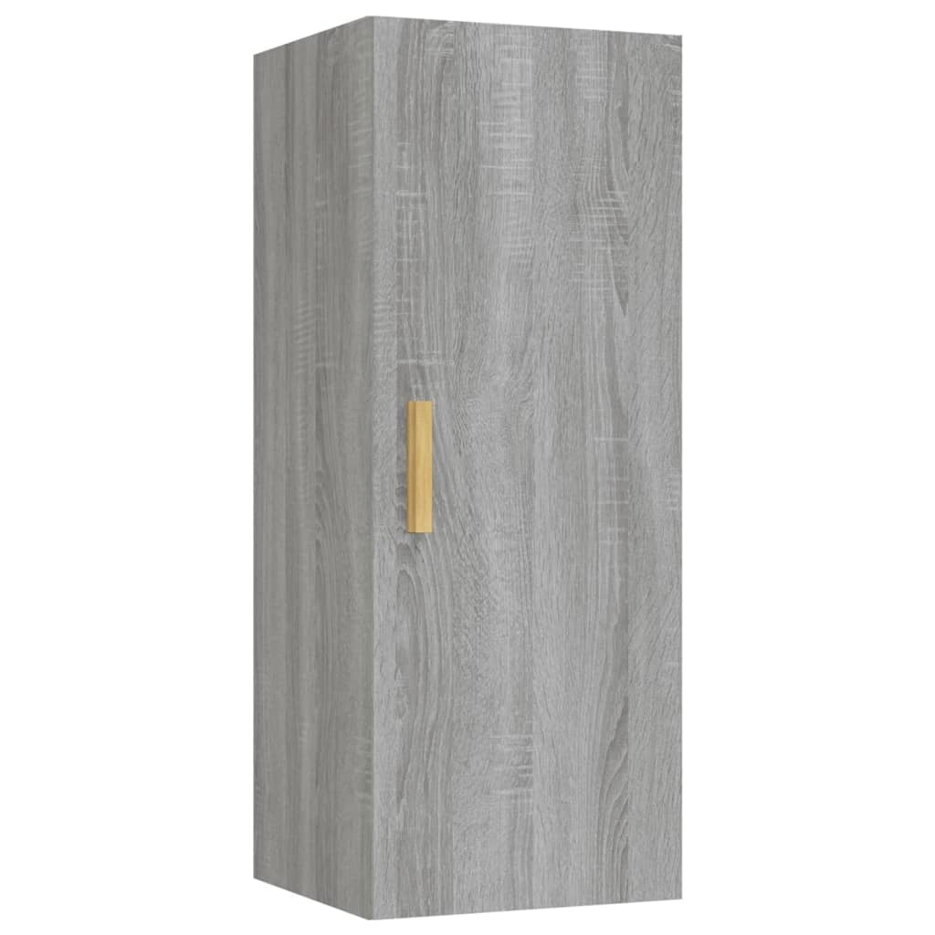 VidaXL Wandkast 34,5x34x90 cm bewerkt hout grijs sonoma eikenkleurig