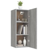 VidaXL Wandkast 34,5x34x90 cm bewerkt hout grijs sonoma eikenkleurig