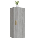 VidaXL Wandkast 34,5x34x90 cm bewerkt hout grijs sonoma eikenkleurig