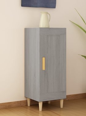 VidaXL Dressoir 34,5x34x90 cm bewerkt hout grijs sonoma eikenkleurig