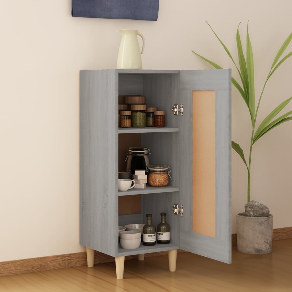 VidaXL Dressoir 34,5x34x90 cm bewerkt hout grijs sonoma eikenkleurig