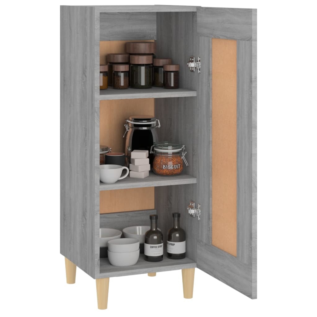VidaXL Dressoir 34,5x34x90 cm bewerkt hout grijs sonoma eikenkleurig