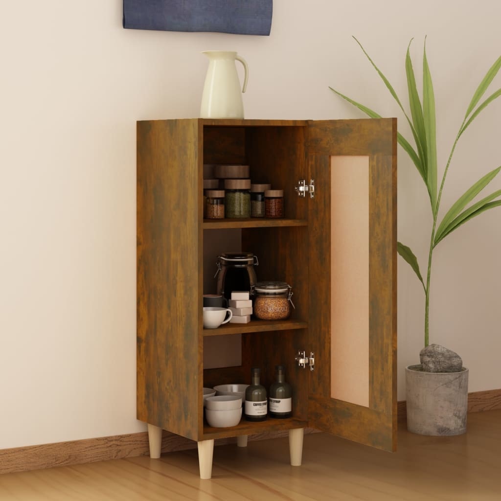 VidaXL Dressoir 34,5x34x90 cm bewerkt hout gerookt eiken