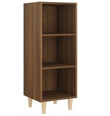 VidaXL Dressoir 34,5x32,5x90 cm bewerkt hout bruineikenkleurig