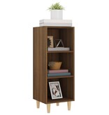 VidaXL Dressoir 34,5x32,5x90 cm bewerkt hout bruineikenkleurig