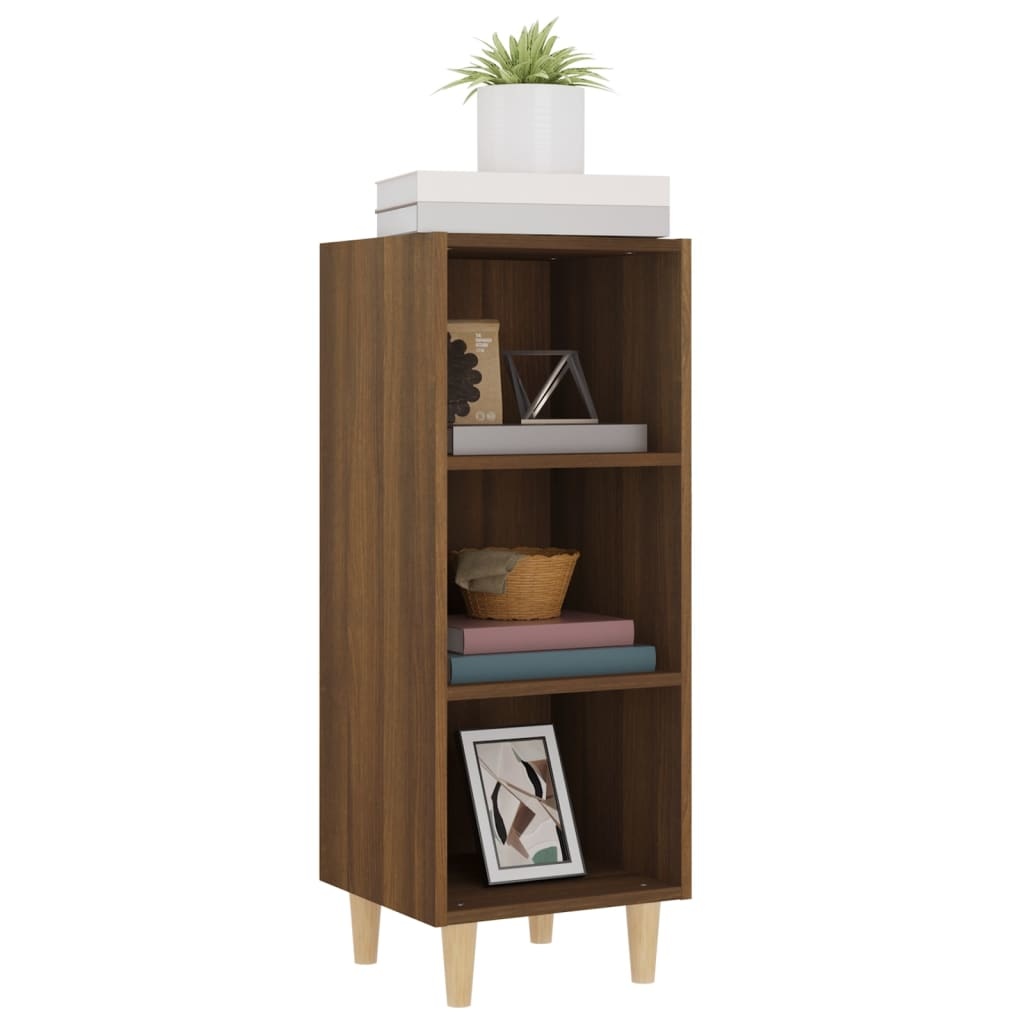 VidaXL Dressoir 34,5x32,5x90 cm bewerkt hout bruineikenkleurig