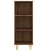 VidaXL Dressoir 34,5x32,5x90 cm bewerkt hout bruineikenkleurig