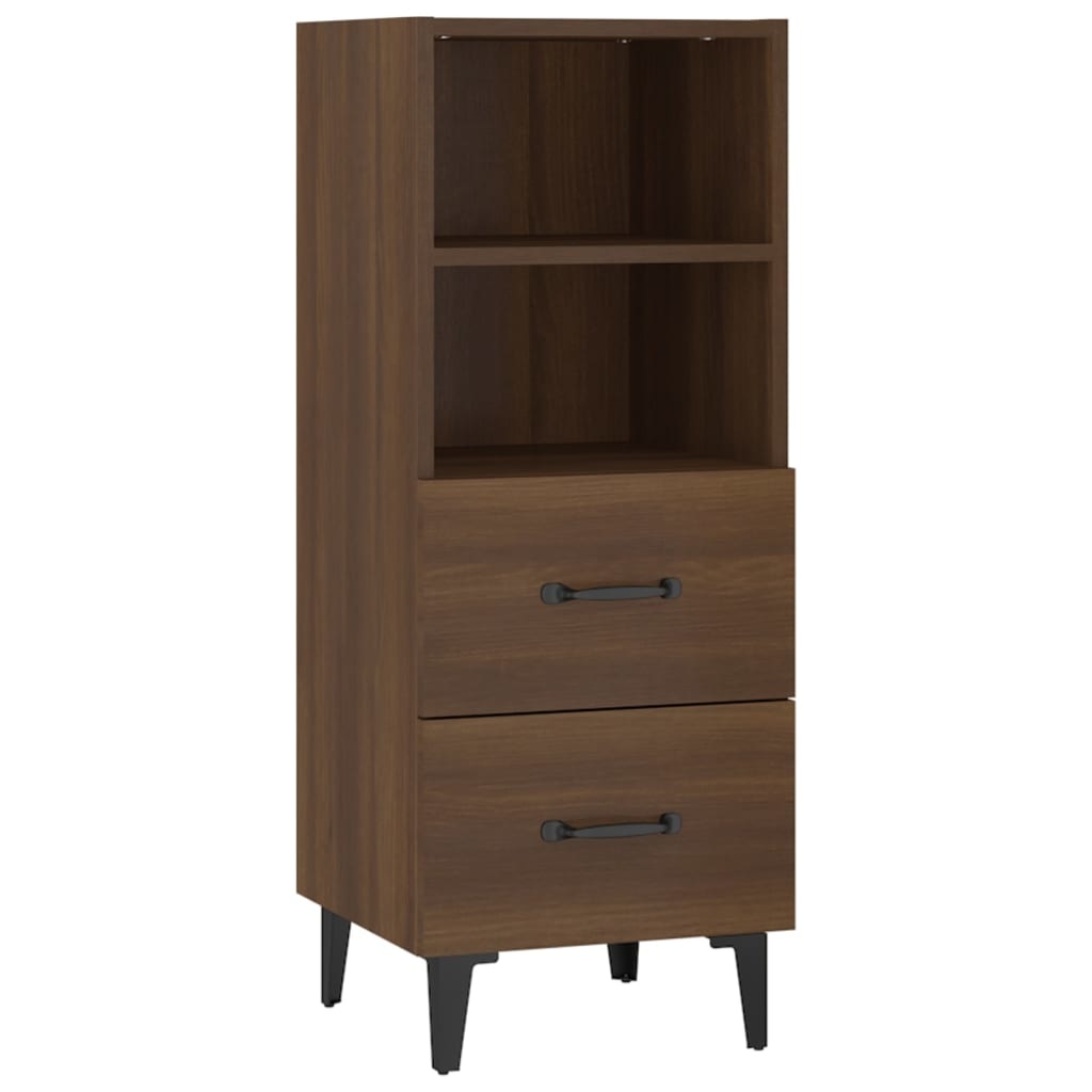 VidaXL Dressoir 34,5x34x90 cm bewerkt hout bruineikenkleurig