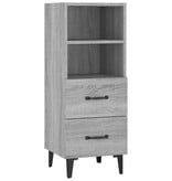 VidaXL Dressoir 34,5x34x90 cm bewerkt hout grijs sonoma eikenkleurig