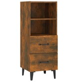VidaXL Dressoir 34,5x34x90 cm bewerkt hout gerookt eikenkleurig