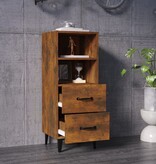 VidaXL Dressoir 34,5x34x90 cm bewerkt hout gerookt eikenkleurig