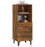 VidaXL Dressoir 34,5x34x90 cm bewerkt hout gerookt eikenkleurig