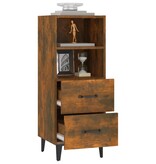 VidaXL Dressoir 34,5x34x90 cm bewerkt hout gerookt eikenkleurig