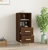 VidaXL Dressoir 34,5x34x90 cm bewerkt hout bruineikenkleurig