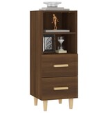 VidaXL Dressoir 34,5x34x90 cm bewerkt hout bruineikenkleurig