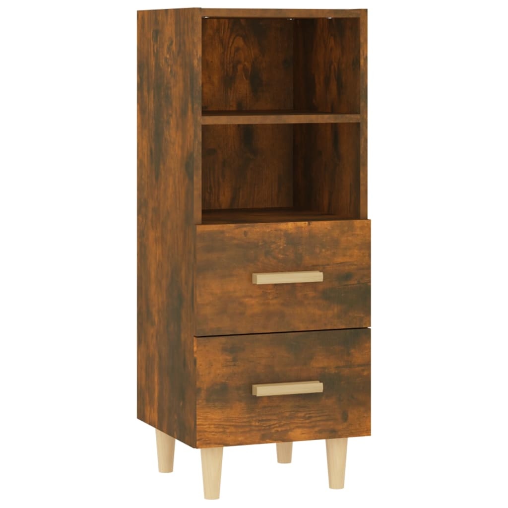 VidaXL Dressoir 34,5x34x90 cm bewerkt hout gerookt eikenkleurig