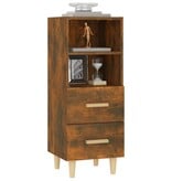 VidaXL Dressoir 34,5x34x90 cm bewerkt hout gerookt eikenkleurig